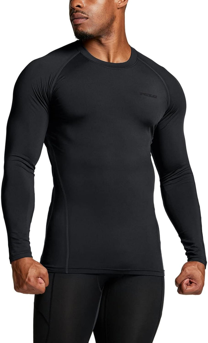 Men's Thermoshirt with Long Sleeves - Alex-Black-S-Nora Luxe