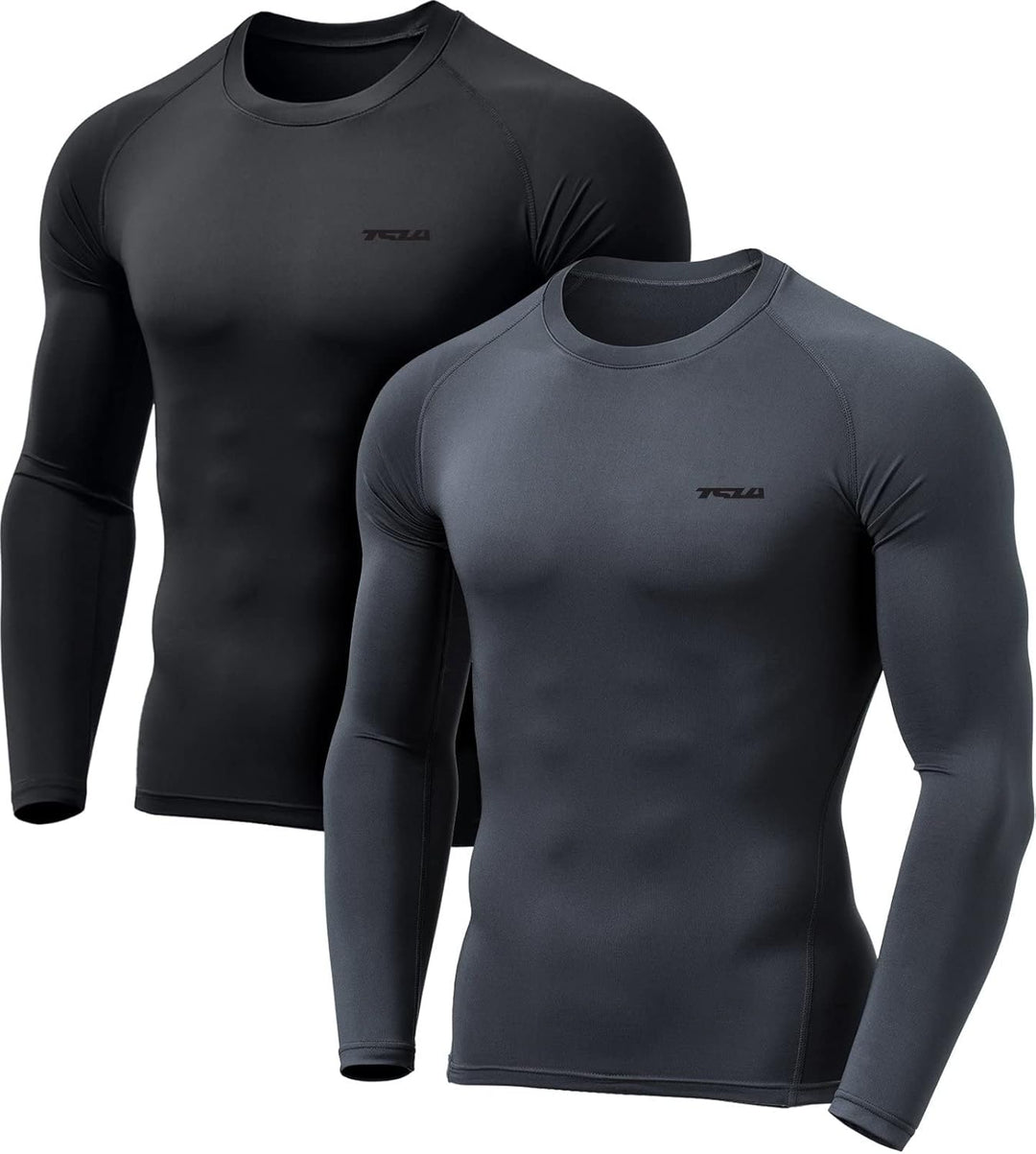 Men's Thermoshirt with Long Sleeves - Alex-Black-S-Nora Luxe