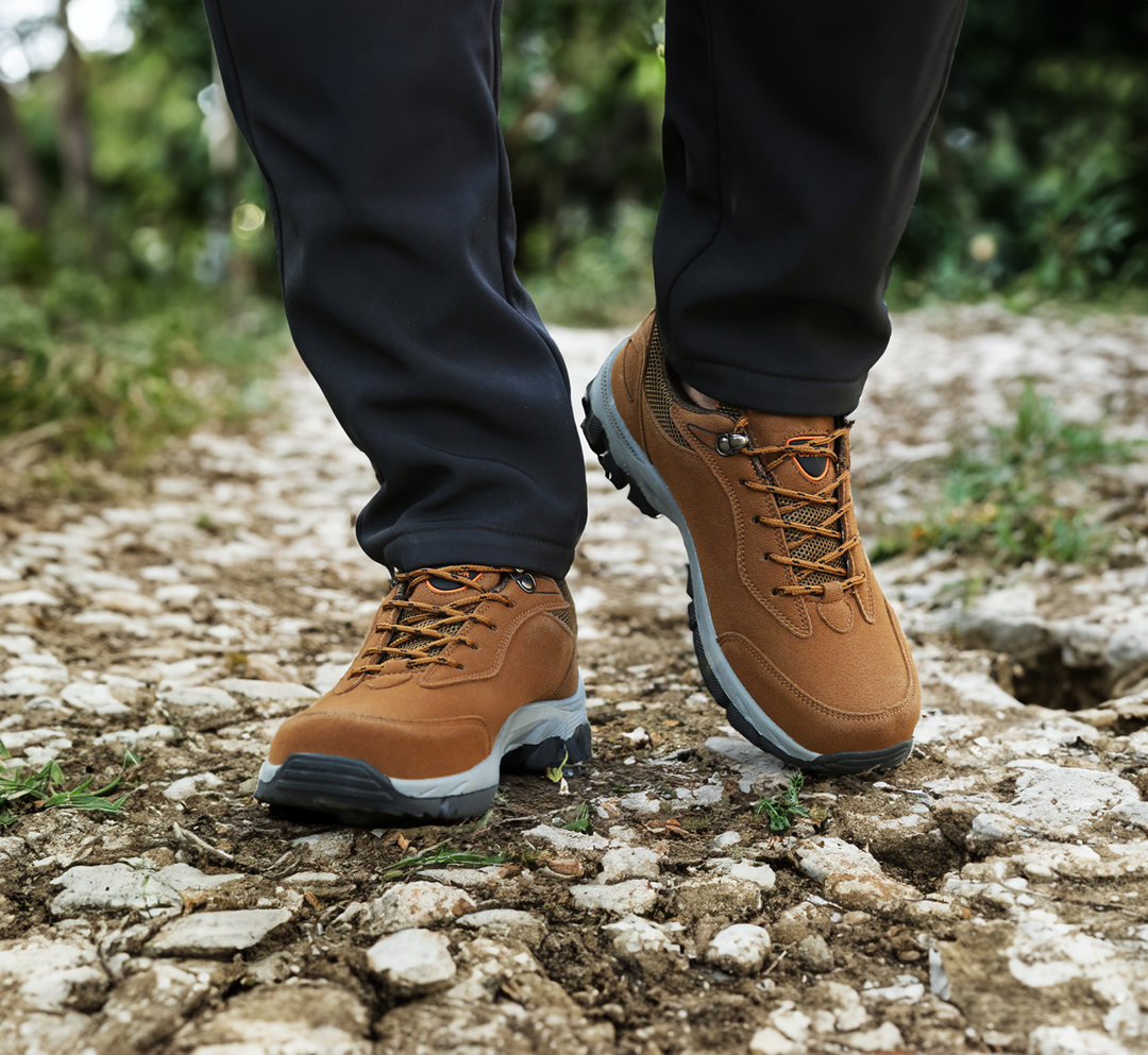 Men's Walking Shoes - StrideComfort-Brown-8-Nora Luxe