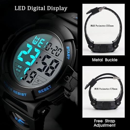 Men's Waterproof Digital Sports Watch – Martin-Nora Luxe