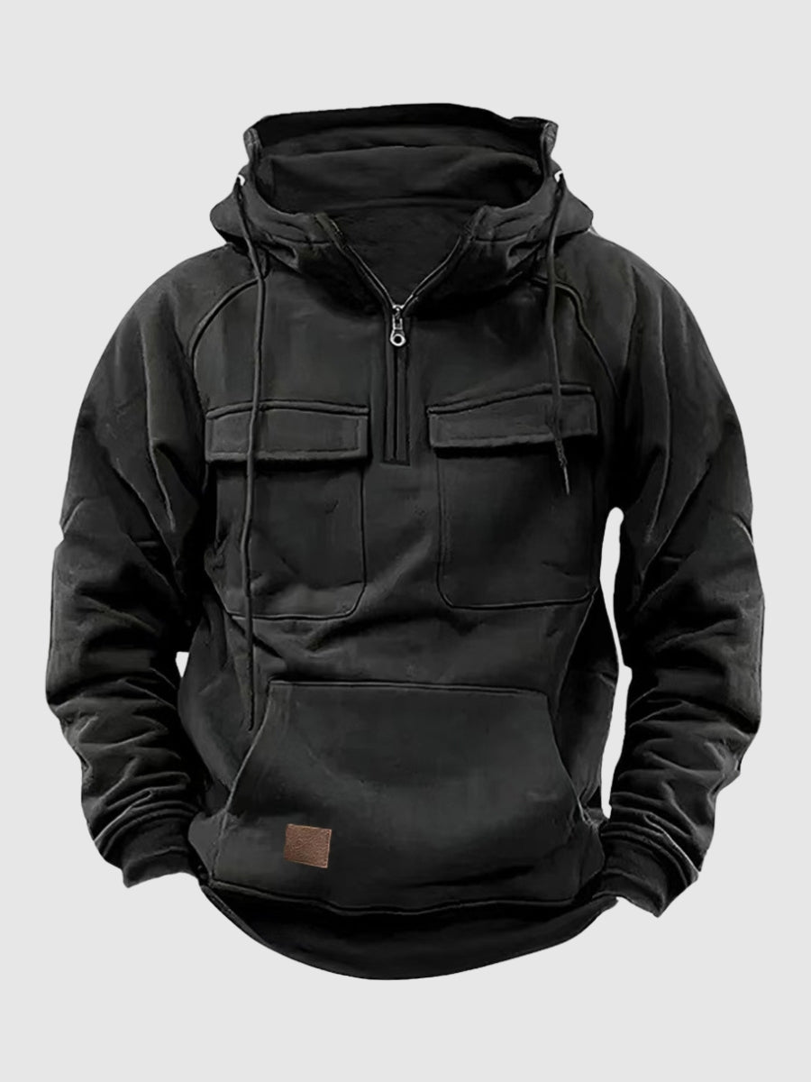Men's Winter Hoodie - Oliver-Black-S-Nora Luxe