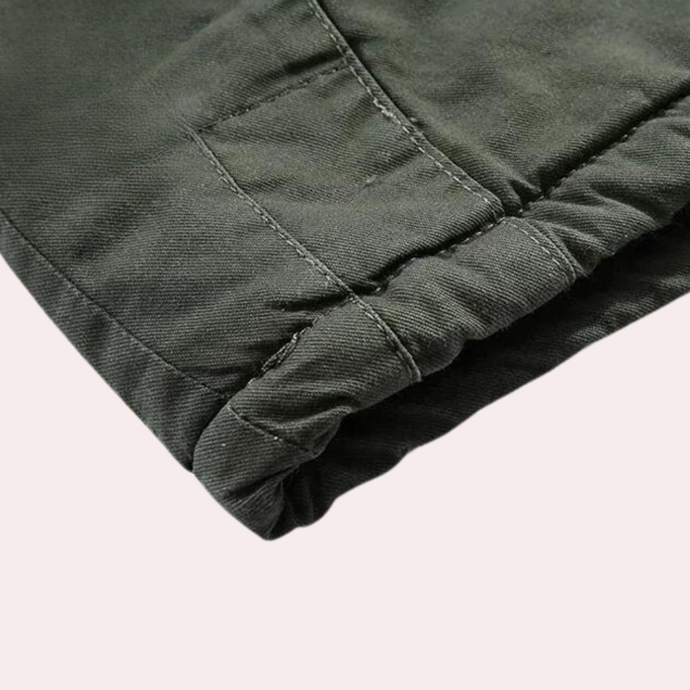 Men's Winter Jacket with Warm Hood - Logan-Green-S-Nora Luxe