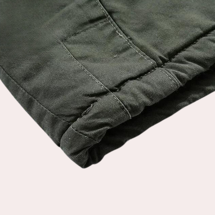 Men's Winter Jacket with Warm Hood - Logan-Green-S-Nora Luxe