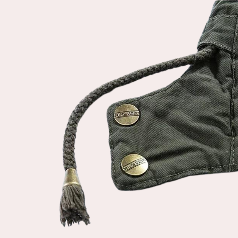 Men's Winter Jacket with Warm Hood - Logan-Green-S-Nora Luxe