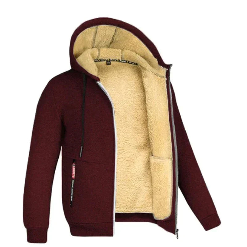 Men's Winter Vest - GentWarm-Bordeaux Red-S-Nora Luxe