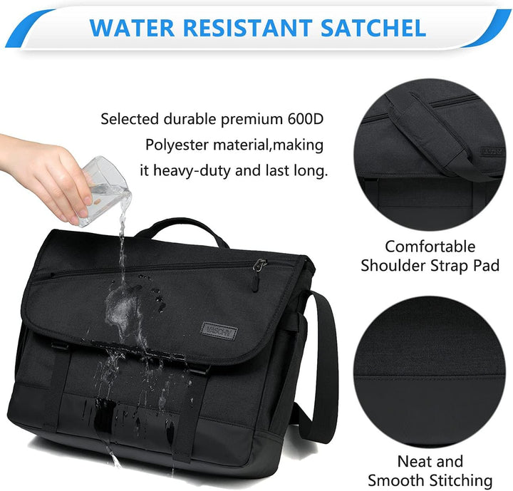 AA NOT AVAIALBLE Water-Resistant Laptop Messenger Bag with Adjustable Strap – WorkMate Series