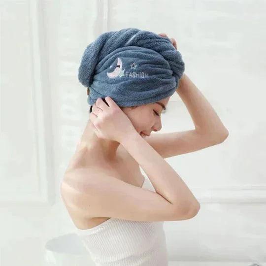 Microfiber Hair Towel - HairDry Pro-Dark blue-Nora Luxe