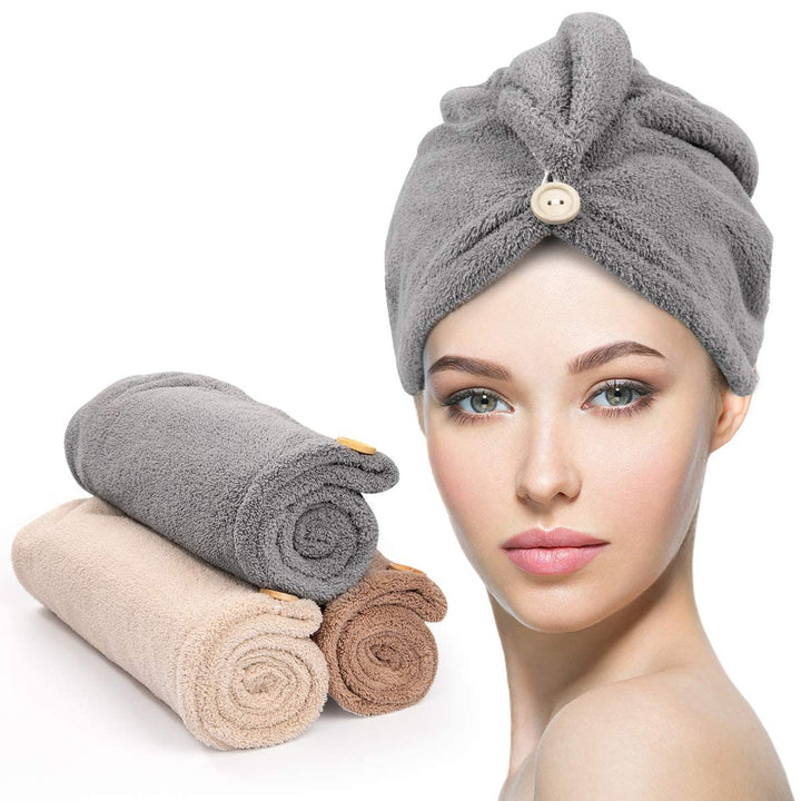 Microfiber Hair Towel Wrap – 3 Pack-Set 5-Nora Luxe