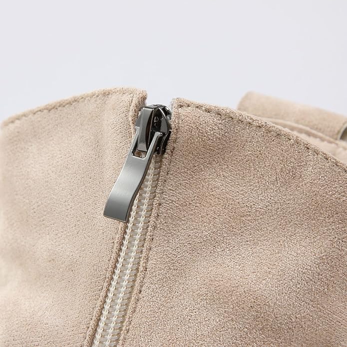 Mid-Calf Winter Boots with Heel - Iris-Beige-2.5-Nora Luxe