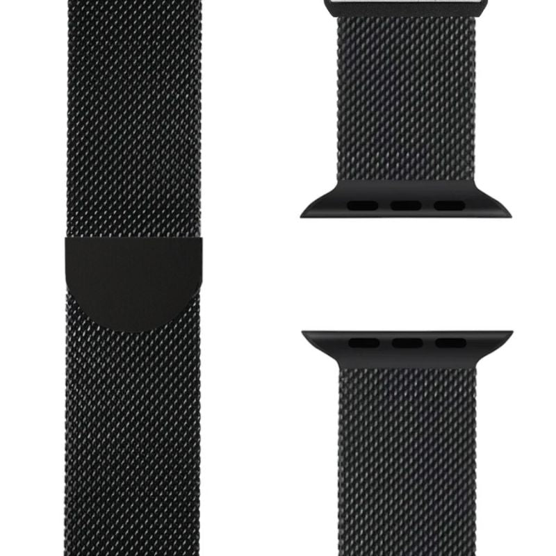 Milanese Apple Watch Band – SteelFlex-1.50" / 1.57" / 1.61"-Black-Nora Luxe
