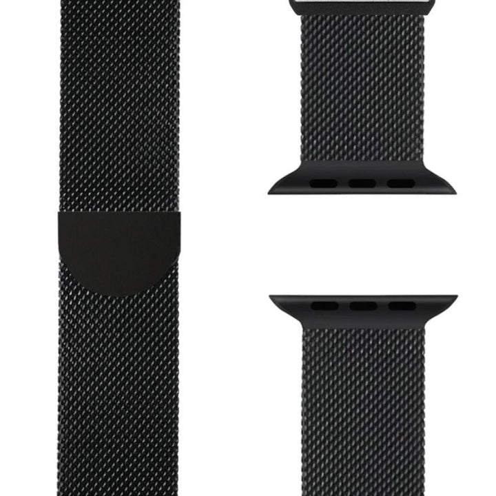 Milanese Apple Watch Band – SteelFlex-1.50" / 1.57" / 1.61"-Black-Nora Luxe