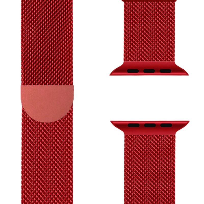 Milanese Apple Watch Band – SteelFlex-1.50" / 1.57" / 1.61"-Red-Nora Luxe