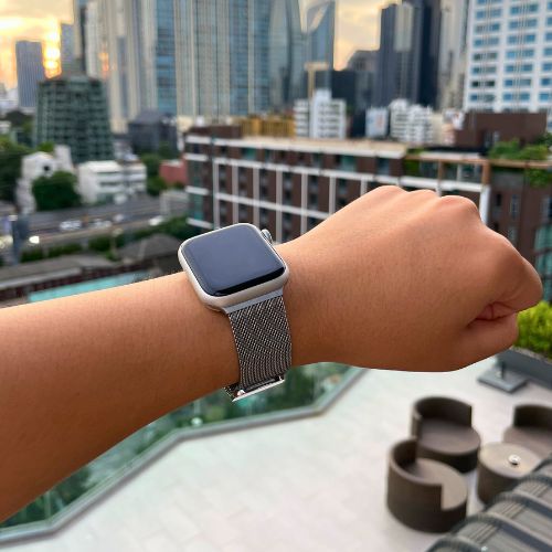 Milanese Apple Watch Band – SteelFlex-1.50" / 1.57" / 1.61"-Silver-Nora Luxe