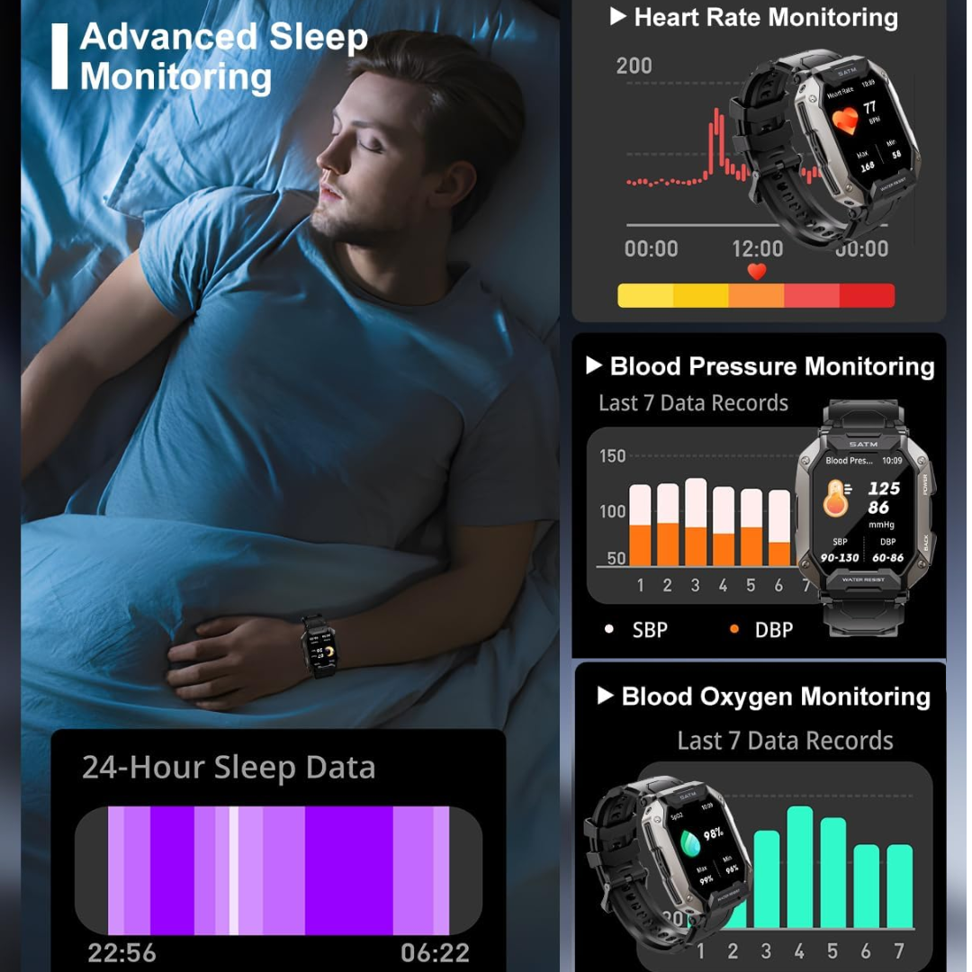 Military Tactical Smartwatch - Steven-Nora Luxe
