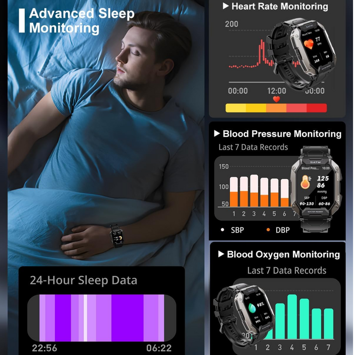 Military Tactical Smartwatch - Steven-Nora Luxe