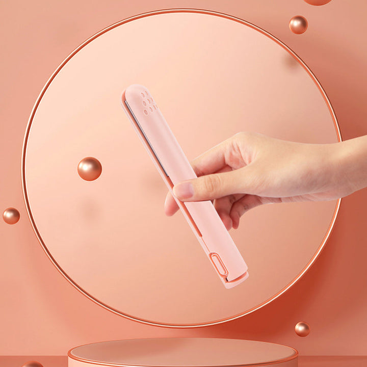 Mini Curling and Straightening Iron - Lina-Pink-The Livary