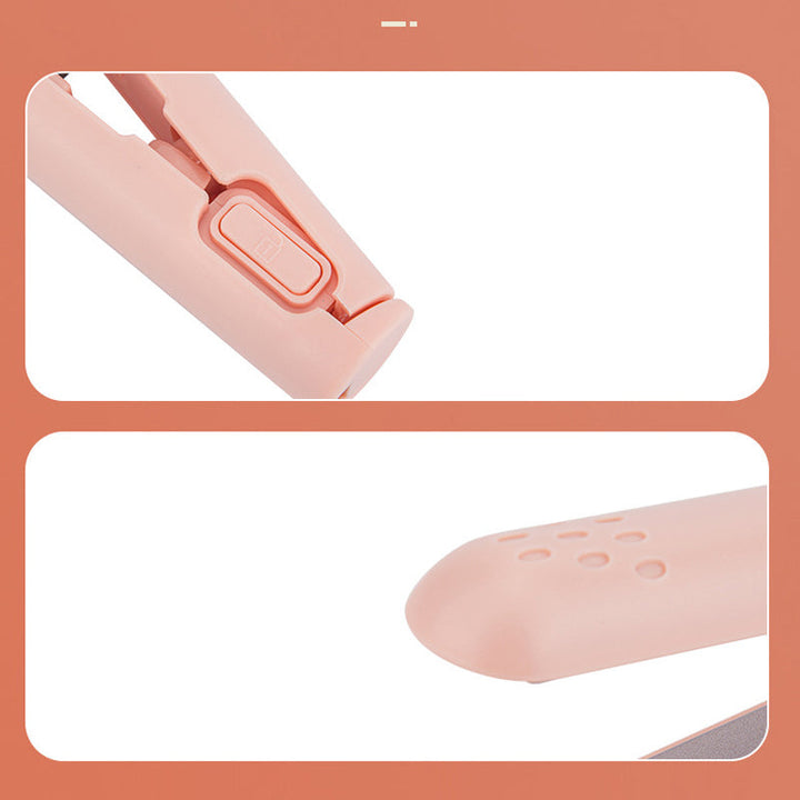 Mini Curling and Straightening Iron - Lina-White-The Livary