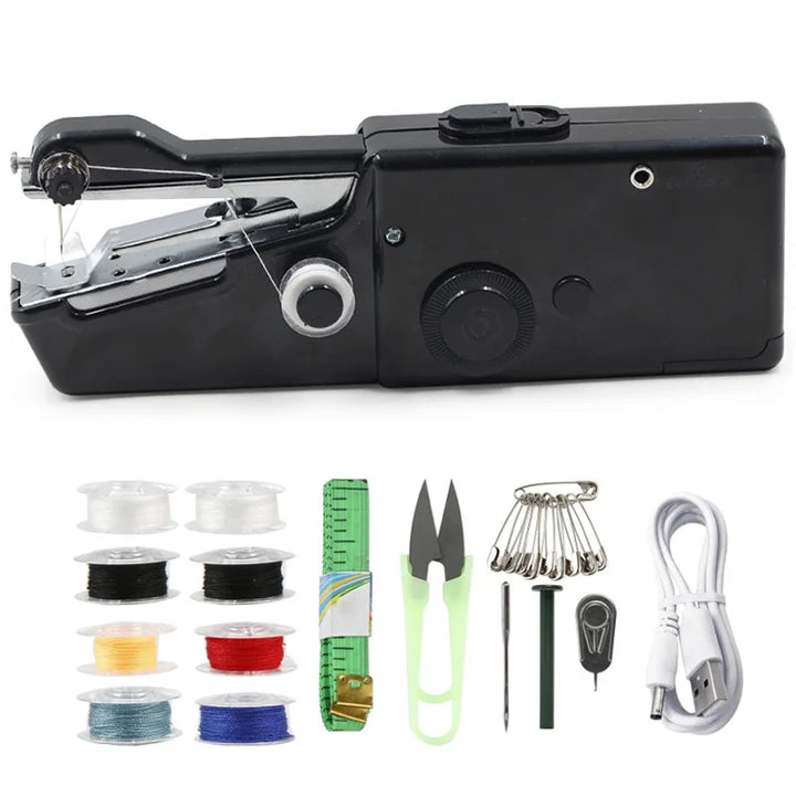 Mini Electric Sewing Machine - StitchMatic-Black Set-Nora Luxe