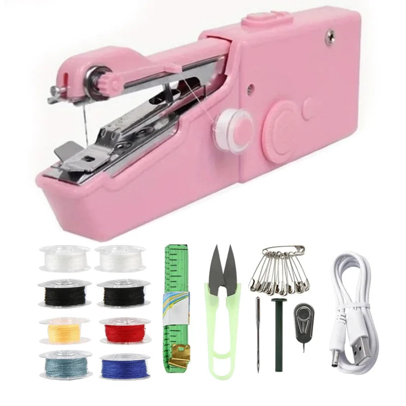 Mini Electric Sewing Machine - StitchMatic-Pink Set-Nora Luxe