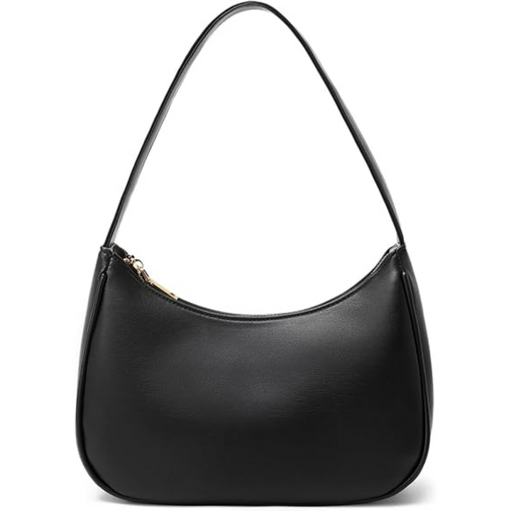 Mini Hobo Bag with Zipper - Sabrina-Black-Nora Luxe