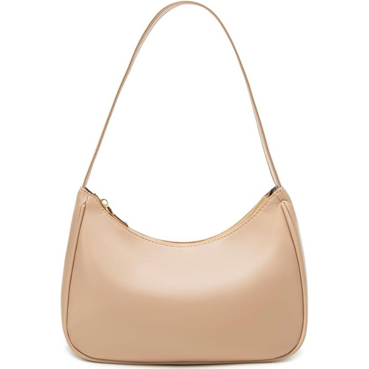 Mini Hobo Bag with Zipper - Sabrina-Khaki-Nora Luxe