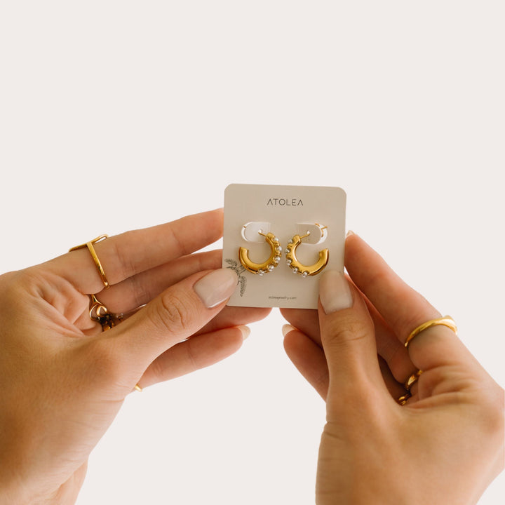 Mini Pearl Earrings - Liora-Nora Luxe