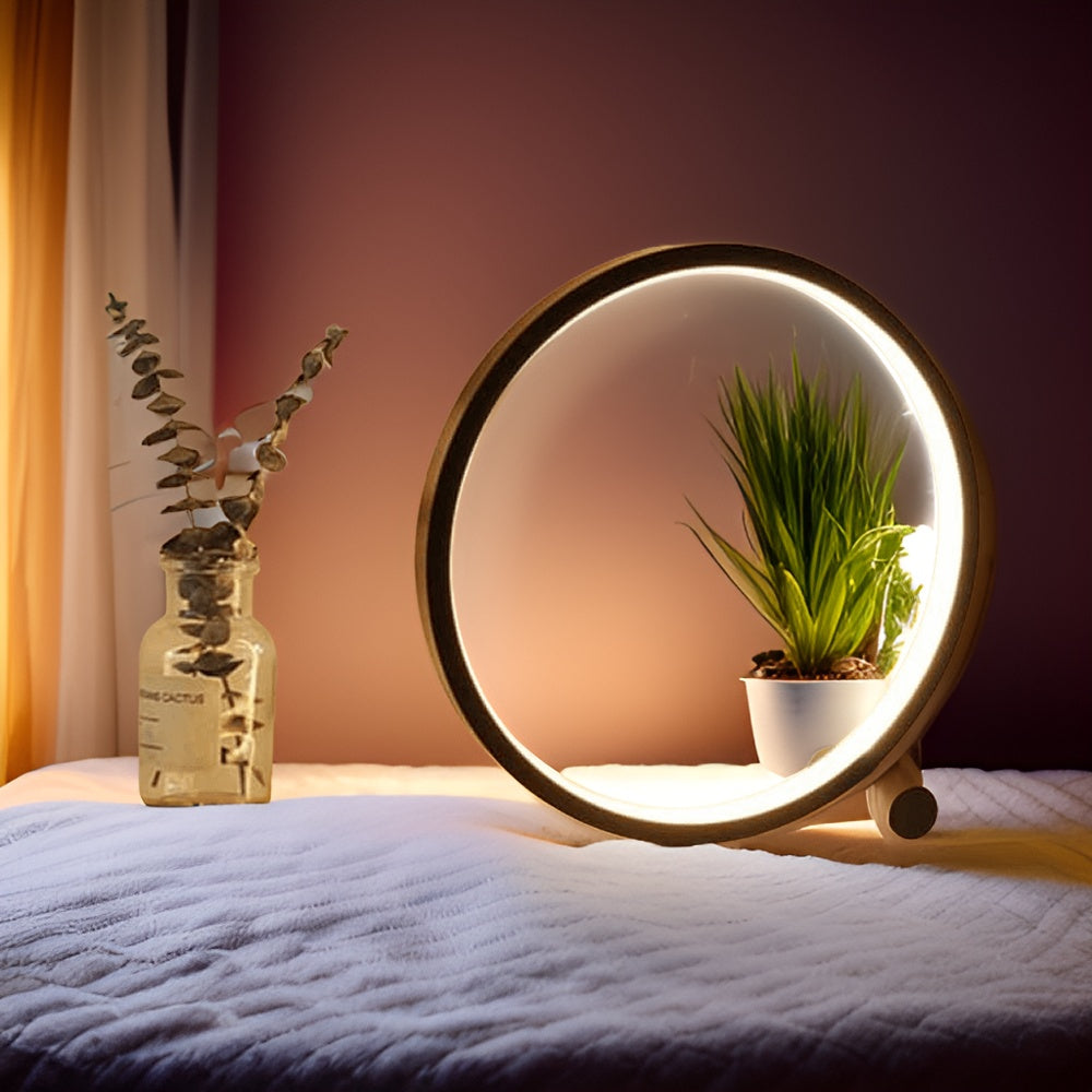 Minimalist Dimmable Table Lamp - EclipseAura Lamp-Black-Clear White-Touch-Nora Luxe