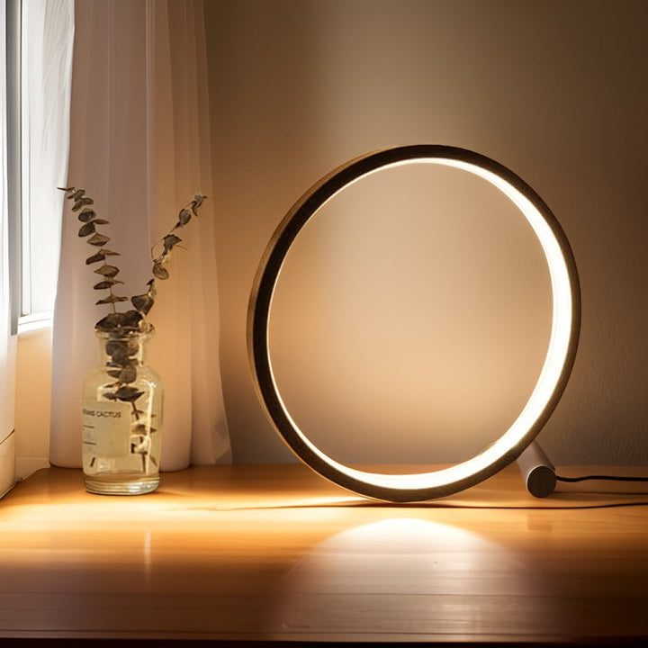 Minimalist Dimmable Table Lamp - EclipseAura Lamp-Black-Clear White-Touch-Nora Luxe