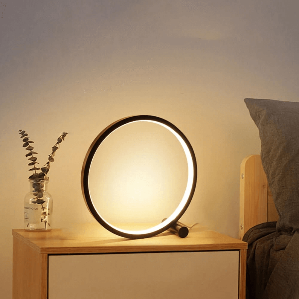 Minimalist Dimmable Table Lamp - EclipseAura Lamp-Black-Clear White-Touch-Nora Luxe