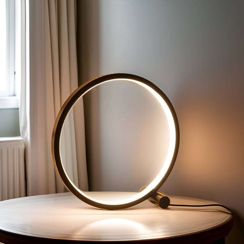 Minimalist Dimmable Table Lamp - EclipseAura Lamp-Black-Clear White-Touch-Nora Luxe
