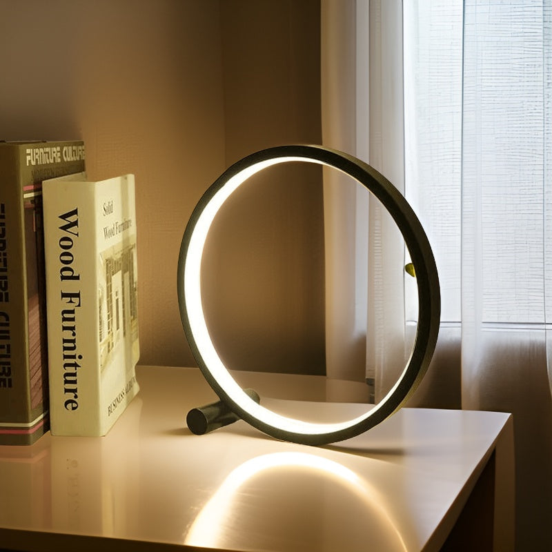 Minimalist Dimmable Table Lamp - EclipseAura Lamp-Black-Clear White-Touch-Nora Luxe