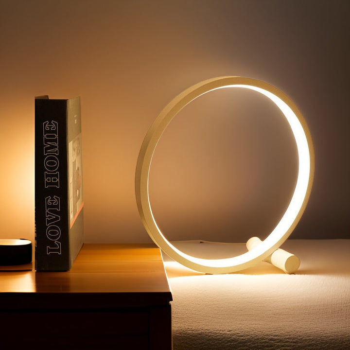 Minimalist Dimmable Table Lamp - EclipseAura Lamp-White-Clear White-Touch-Nora Luxe