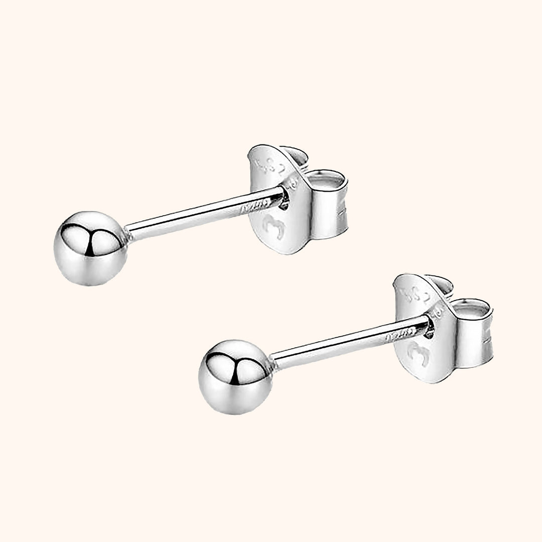 Minimalist Earrings - Lunara-0.08 in-Silver-Nora Luxe