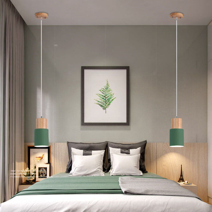 Minimalist LED Cylinder Pendant Lamp - NordicGlow-White-Nora Luxe