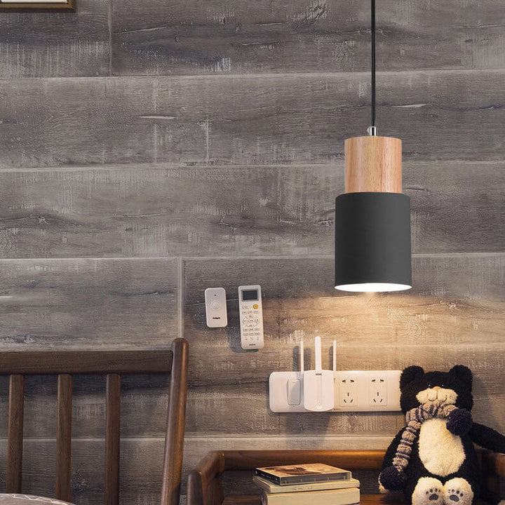 Minimalist LED Cylinder Pendant Lamp - NordicGlow-White-Nora Luxe