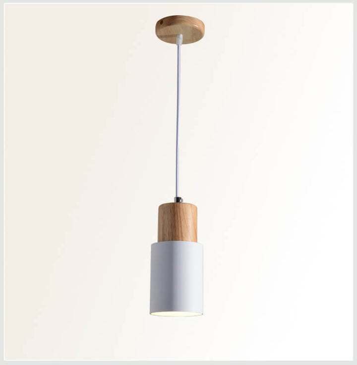 Minimalist LED Cylinder Pendant Lamp - NordicGlow-White-Nora Luxe