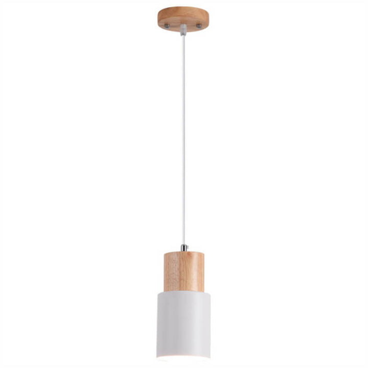 Minimalist LED Cylinder Pendant Lamp - NordicGlow-White-Nora Luxe
