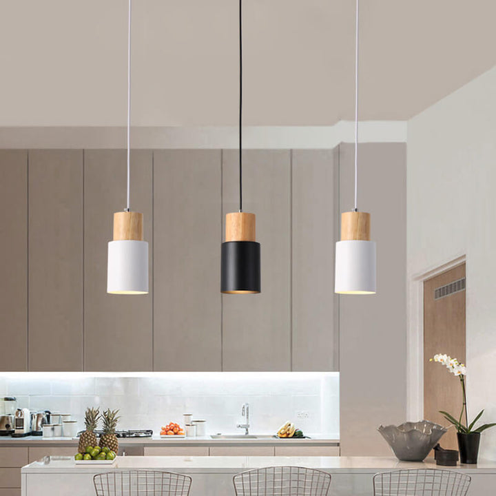 Minimalist LED Cylinder Pendant Lamp - NordicGlow-White-Nora Luxe