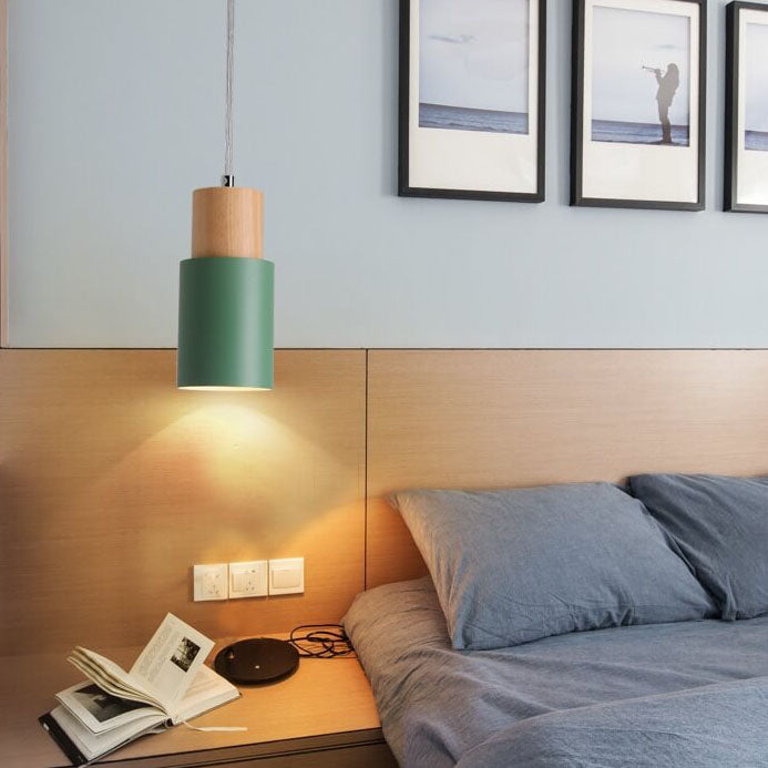 Minimalist LED Cylinder Pendant Lamp - NordicGlow-White-Nora Luxe