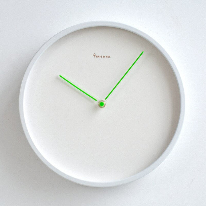 Minimalist Scandinavian Wall Clock - Skara-Green-25cm-The Livary