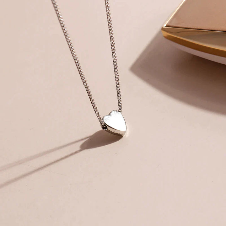 Minimalist Smooth Heart Necklace-Nora Luxe