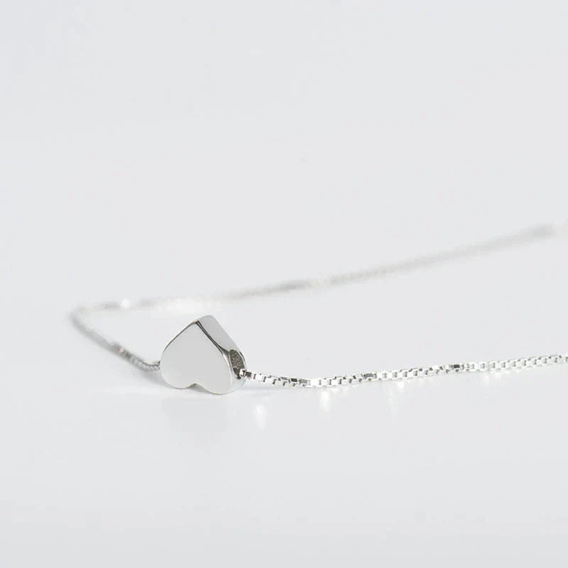 Minimalist Smooth Heart Necklace-Nora Luxe