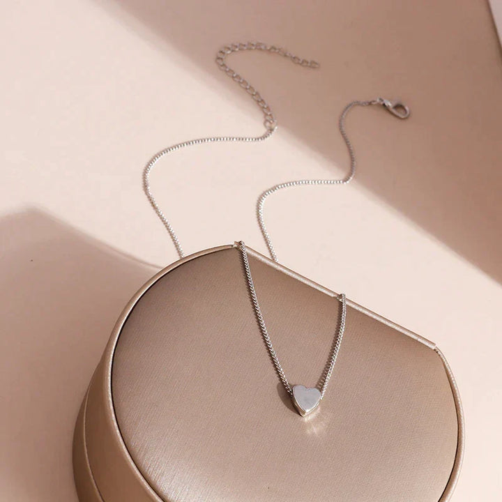 Minimalist Smooth Heart Necklace-Nora Luxe