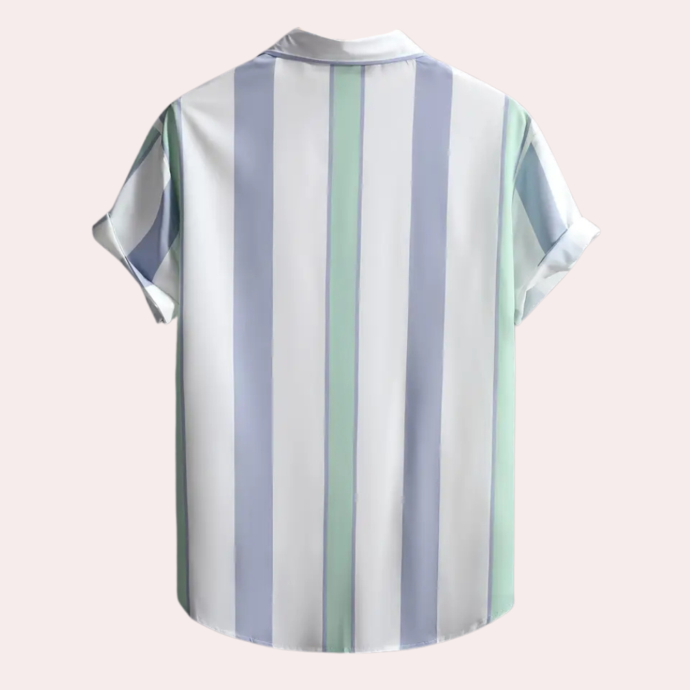 Minimalist Striped Shirt with Button Closure - Felix-S-Nora Luxe