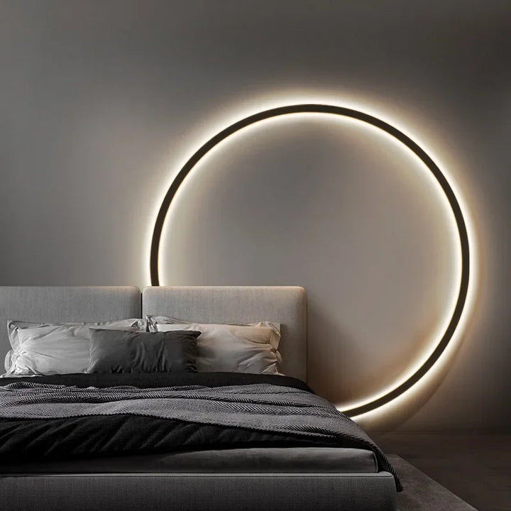 Minimalistic Round Wall Lamp - Lars-Warm White-11.81 in-AC Input Type A-Nora Luxe