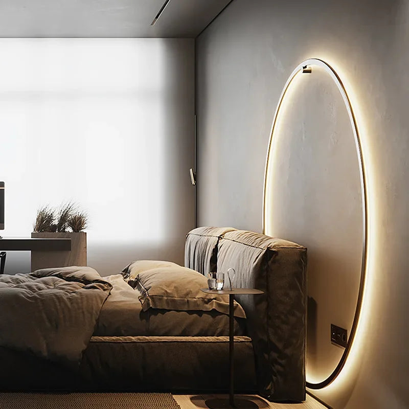 Minimalistic Round Wall Lamp - Lars-Warm White-11.81 in-AC Input Type A-Nora Luxe