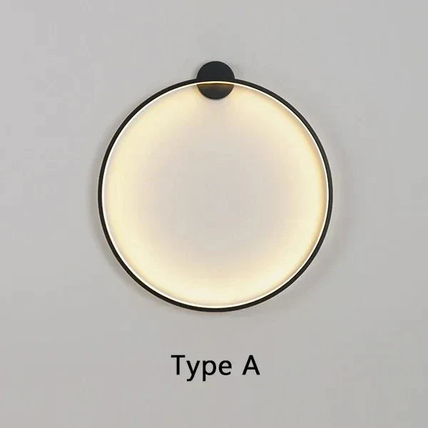Minimalistic Round Wall Lamp - Lars-Warm White-11.81 in-AC Input Type A-Nora Luxe