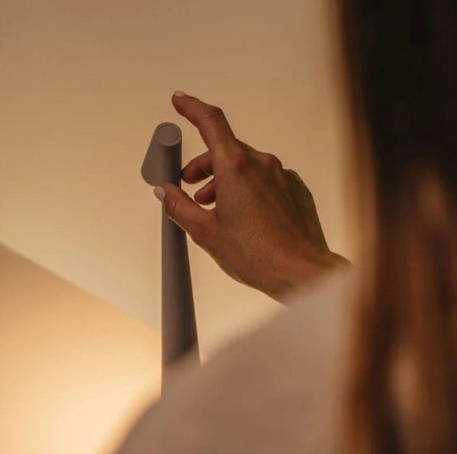 Minimalistic Wireless LED Ambient Lamp - NordicLite-Black-13.78 inches-Nora Luxe