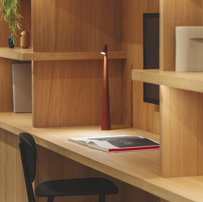 Minimalistic Wireless LED Ambient Lamp - NordicLite-Black-13.78 inches-Nora Luxe