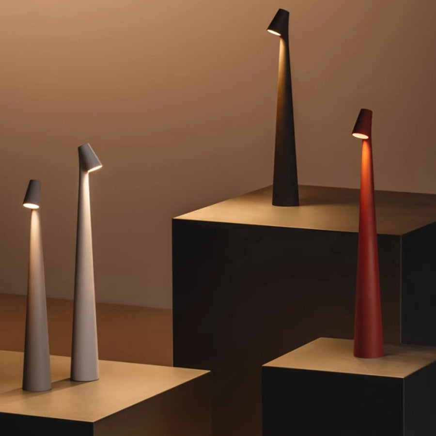 Minimalistic Wireless LED Ambient Lamp - NordicLite-Brown-13.78 inches-Nora Luxe